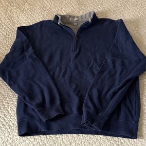 Peter Millar Men's Navy Blue Quarter-Zip Sweater